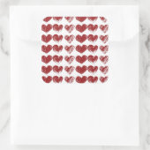 Drei Herzen Quadratischer Aufkleber (Tasche)