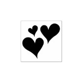 Drei Herzen stilvolles elegantes Design Gummistempel (Prägung)