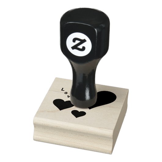 Drei Herzen und Liebe Sweet Valentines Gummistempel (Stempel)