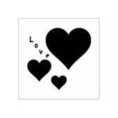 Drei Herzen und Liebe Sweet Valentines Gummistempel (Prägung)