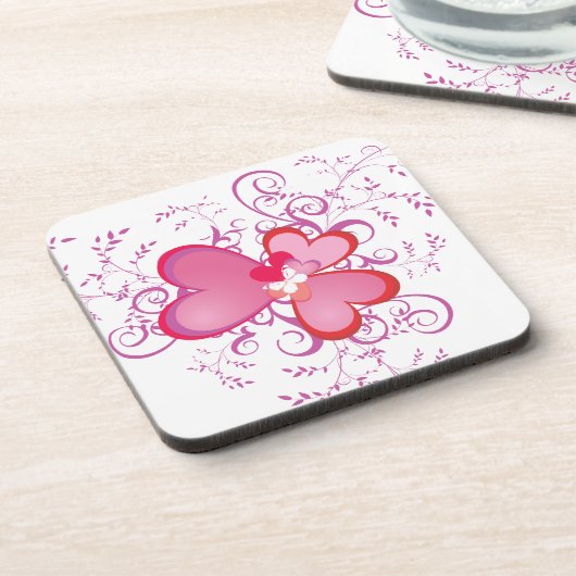 Drei Herzen Untersetzer (Linke Seite)