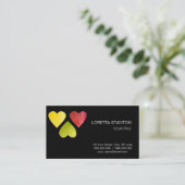 Drei Herzen Visitenkarte (Stehend Vorderseite)