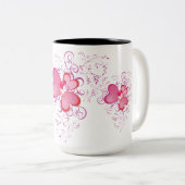 Drei Herzen Zweifarbige Tasse (VorderseiteRechts)
