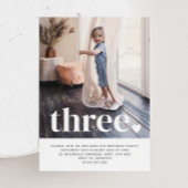 Drei Herzstücke Foto Erster Geburtstag Einladung