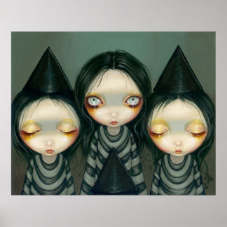Drei Hexe Schwestern schwach gotische Kunstdruckku Poster
