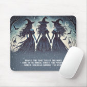 Drei Hexen am nächtlichen Starry Halloween Mousepad (Mit Mouse)