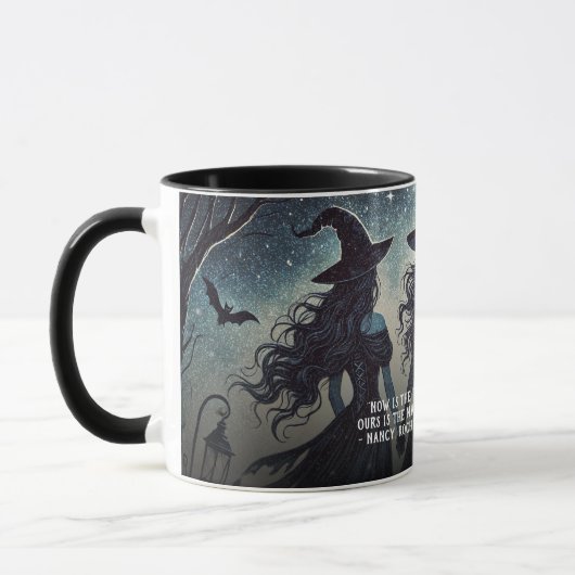 Drei Hexen am nächtlichen Starry Halloween Tasse (Links)