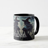 Drei Hexen am nächtlichen Starry Halloween Tasse (VorderseiteRechts)