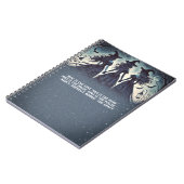 Drei Hexen am nächtlichen Sternenhimmel Grimoire Notizblock (Linke Seite)