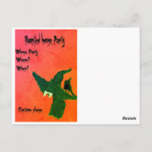 Drei Hexen Art Party Einladung Halloween Postkarte (Rückseite)