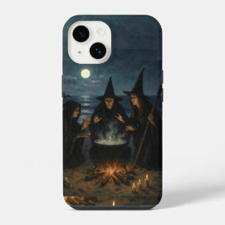 Drei Hexen brauen Kessel Vollmondstrand iPhone 14 Hülle