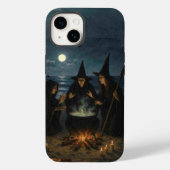 Drei Hexen Brew Cauldron Vollmond Strand Case-Mate iPhone Hülle (Rückseite)