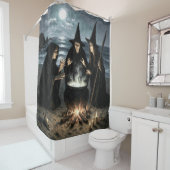 Drei Hexen Brew Cauldron Vollmond Strand Duschvorhang (Beispiel)