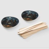 Drei Hexen Brew Cauldron Vollmond Strand Fächer (Non-assembled)