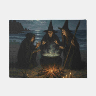 Drei Hexen Brew Cauldron Vollmond Strand Fußmatte