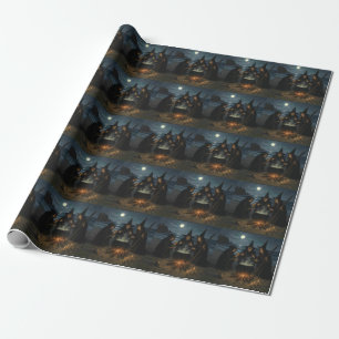 Drei Hexen Brew Cauldron Vollmond Strand Geschenkpapier