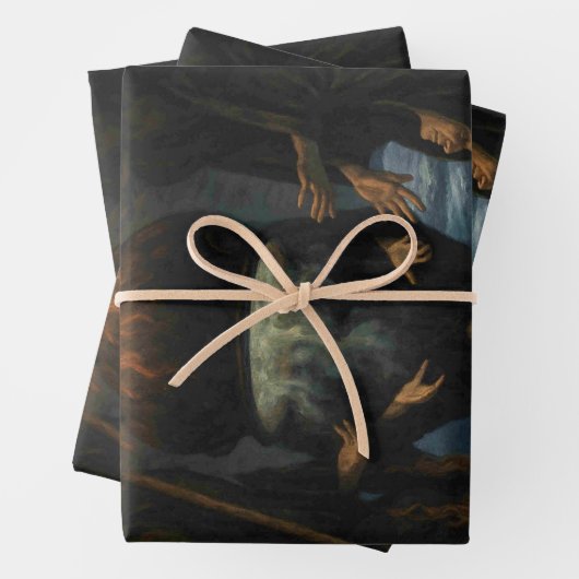 Drei Hexen Brew Cauldron Vollmond Strand Geschenkpapier Set (Beispiel)