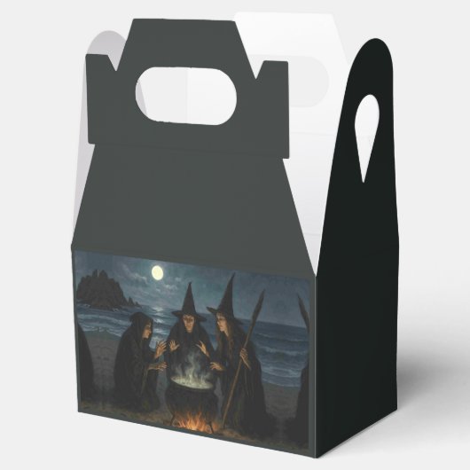 Drei Hexen Brew Cauldron Vollmond Strand Geschenkschachtel (Geöffnet)