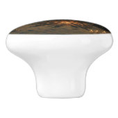 Drei Hexen Brew Cauldron Vollmond Strand Keramikknauf (Seitenansicht)