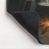 Drei Hexen Brew Cauldron Vollmond Strand Mousepad (Ecke)