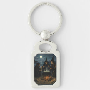 Drei Hexen Brew Cauldron Vollmond Strand Schlüsselanhänger