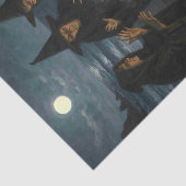 Drei Hexen Brew Cauldron Vollmond Strand Seidenpapier (Ausschnitt)