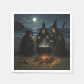 Drei Hexen Brew Cauldron Vollmond Strand Serviette (Vorderseite)