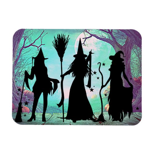 Drei Hexen Halloween Flexible 3"x4" Magnet (Horizontal)