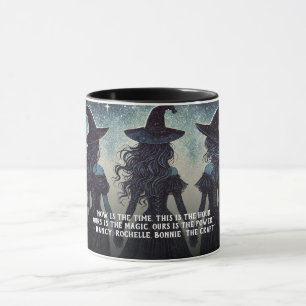 Drei Hexen in der sternenklaren Halloween-Nacht Tasse