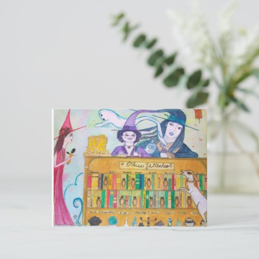 Drei Hexen Postkarte (Stehend Vorderseite)