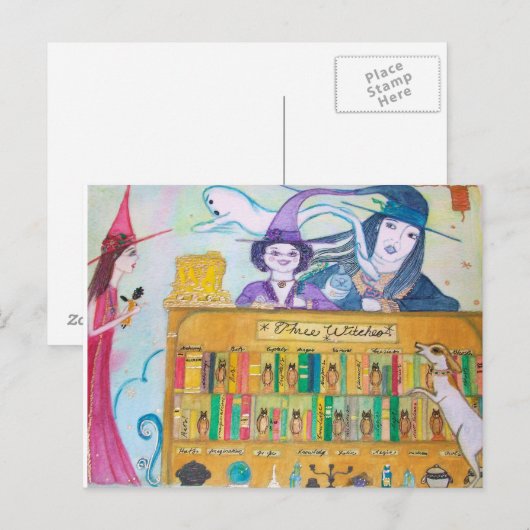 Drei Hexen Postkarte (Vorne/Hinten)