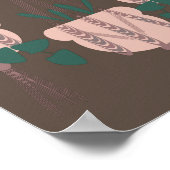 Drei hintereinander liegende Pflanze mit einer grü Poster (Ecke)