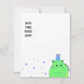 Drei Hippo-Party Einladung (Rückseite)