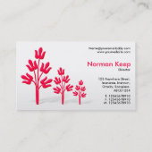 Drei hochrote Bäume - V2 Visitenkarte (Rückseite)