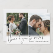 Drei Hochzeiten Fotos danken Ihnen so viel Dankeskarte (Vorderseite)