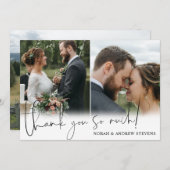 Drei Hochzeiten Fotos danken Ihnen so viel Dankeskarte (Vorne/Hinten)