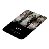 Drei Hochzeitsfotocollage Vielen Dank Zitat Magnet (Linke Seite)