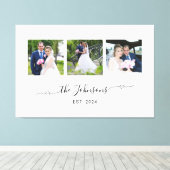 Drei Hochzeitssexuell-Foto-Herzschwäche-Signatur Leinwanddruck (Insitu (Holzboden))