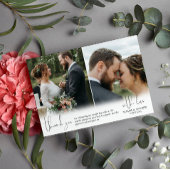 Drei Hochzeitsskripte Fotos Vielen Dank Dankeskarte