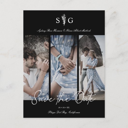 Drei Hochzeitsszenarien - Verlobung Postkarte (Vorderseite)