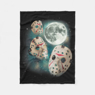Drei Hockeymasken-Mond Magischer Sportliebhaber Ho Fleecedecke