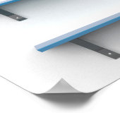 Drei Holzregale an der Wand Poster (Ecke)