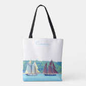 drei Holzschüler, die segeln Tasche (Rückseite)