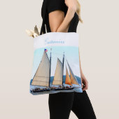 drei Holzschüler, die segeln Tasche (Von Nahem)