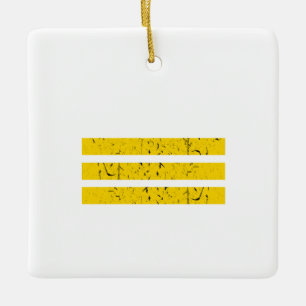 Drei horizontale Streifen   Vintages Yin-Yang-Symb Keramikornament