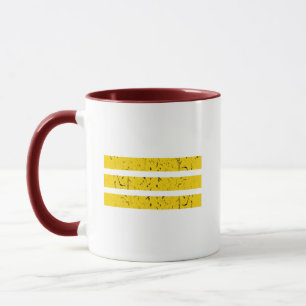 Drei horizontale Streifen   Vintages Yin-Yang-Symb Tasse