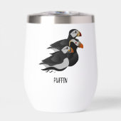 Drei hübsch gesellige Puffins Cartoon (Vorderseite)