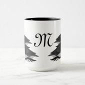 Drei hübsch gesellige Puffins Cartoon Tasse (Zentrum)