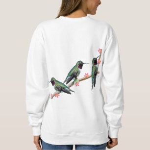 Drei Hummingvögel auf einem Ast Floss Silt Sweatshirt
