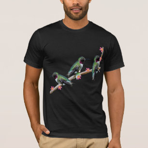 Drei Hummingvögel auf einem Ast Floss Silt T-Shirt